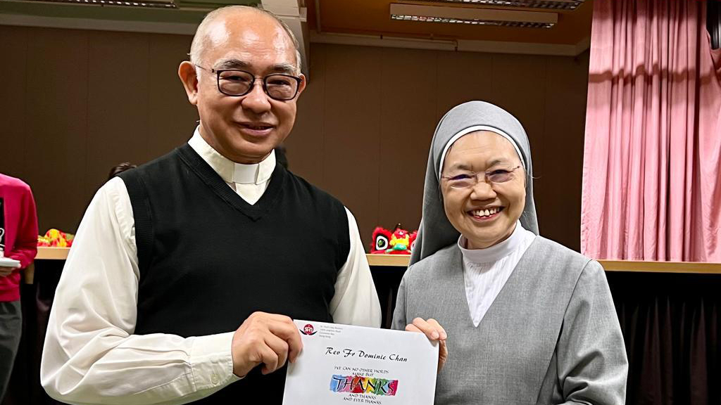 Rev. Dominic Chan conducts a Tai Chi Spirituality introductory class for teachers and parents of St. Paul’s Catholic Day Nursery