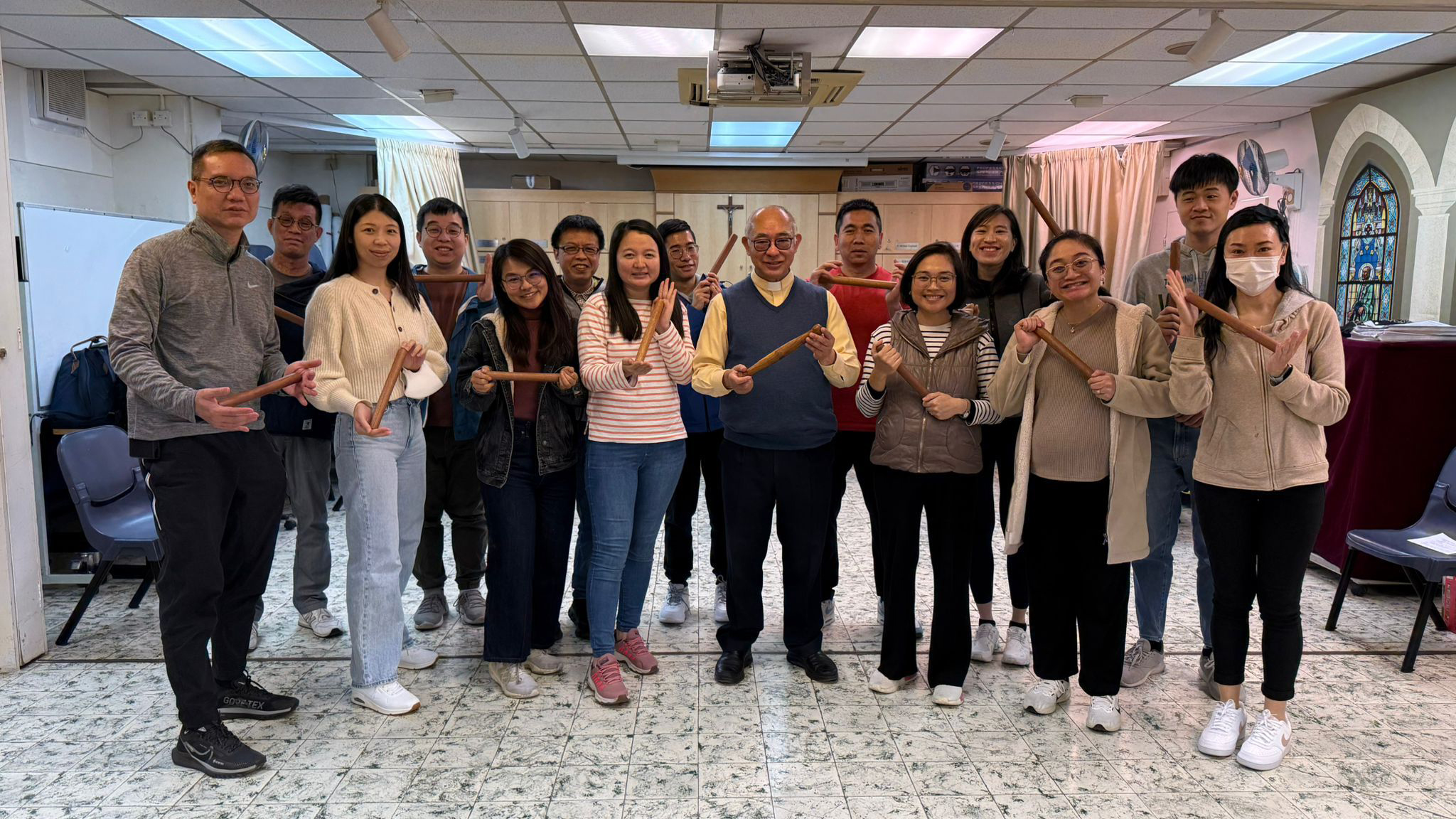 Rev. Dominic Chan introduces special features of Tai Chi Spirituality to Catholic teachers at Tung Chung Catholic School